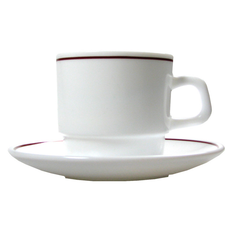 大咖啡杯底盤(強化)-紅色 14cm