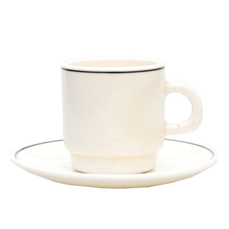 灰邊象牙咖啡杯(強化)-小 90ml