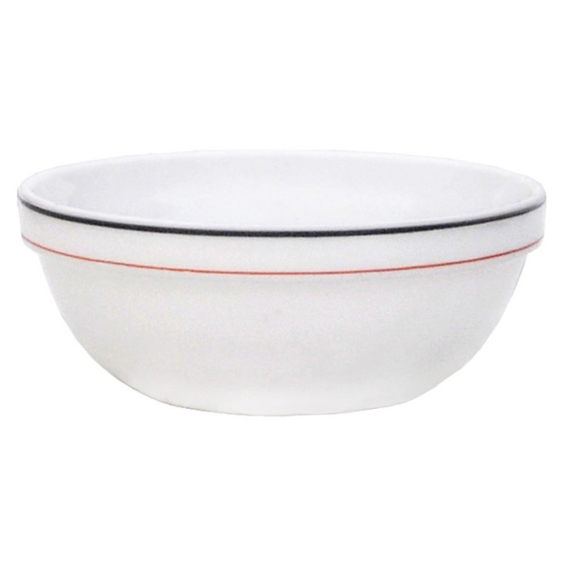 粉藍邊小湯碗(強化) 12cm