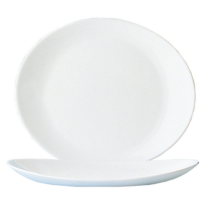 純白牛排盤(強化) 30cm