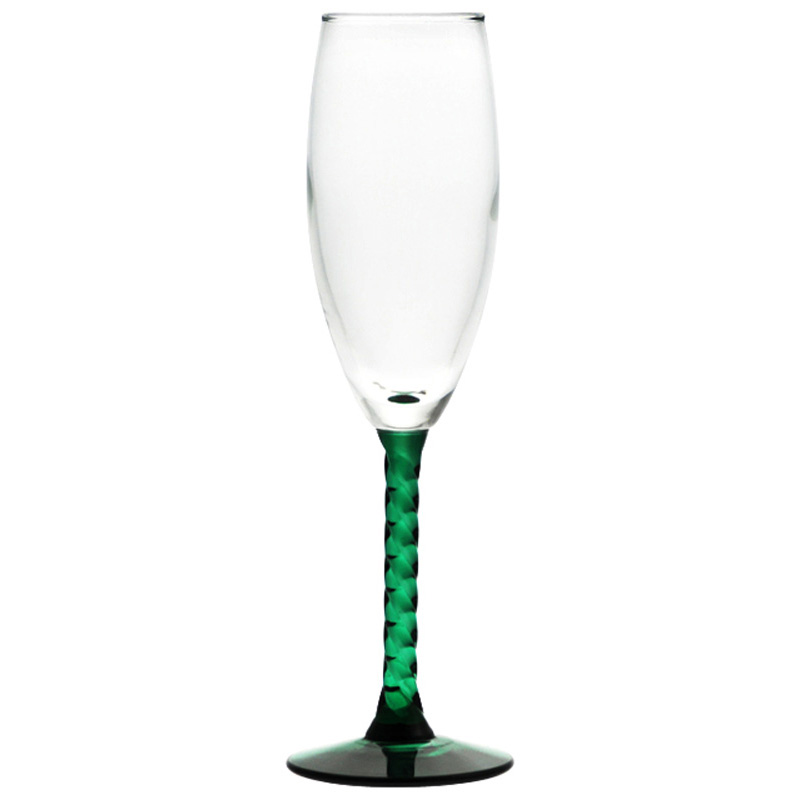 Libbey - 螺旋香檳杯(綠色腳杯) 170ml