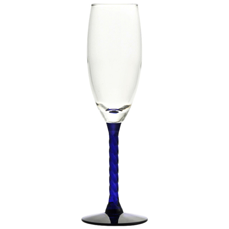 Libbey - 螺旋香檳杯(藍色腳杯) 170ml