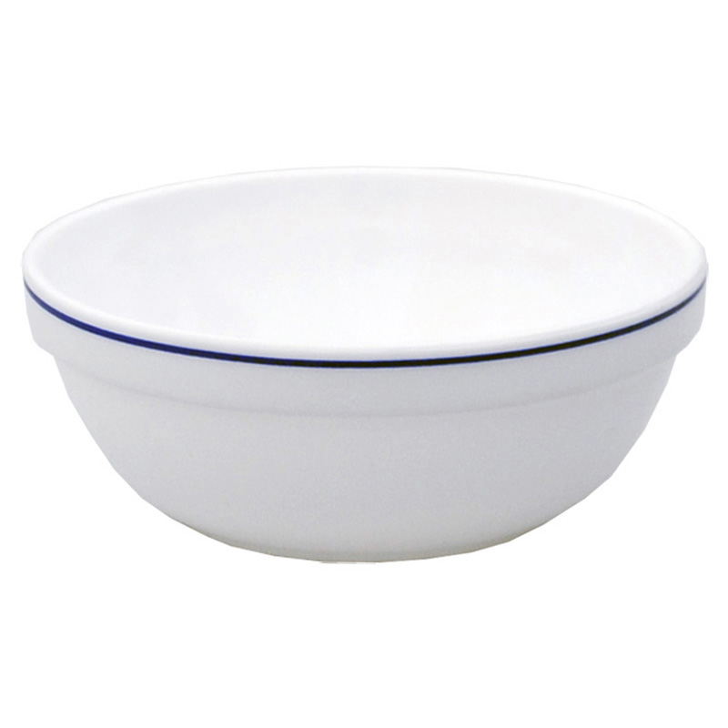 藍邊小湯碗(強化) 12cm