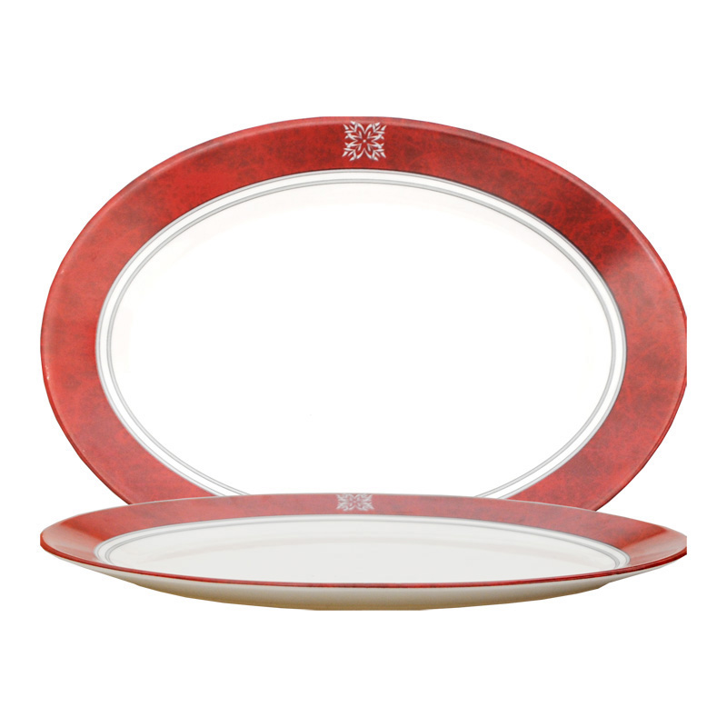 紅寶石腰只盤(強化) 29.5cm