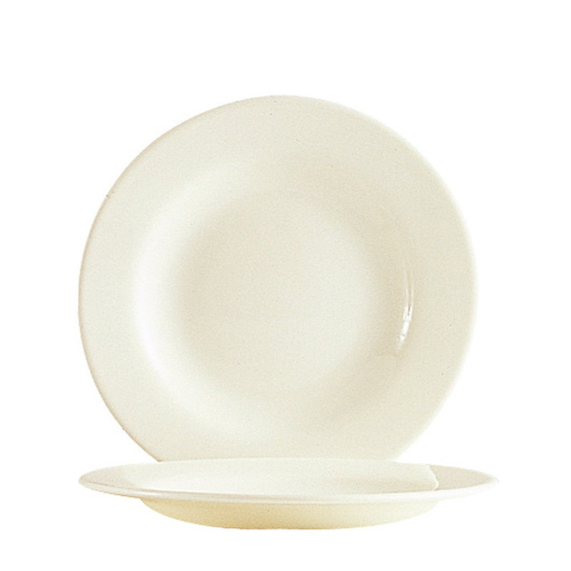 美食家象牙平盤(強化) 15.5cm