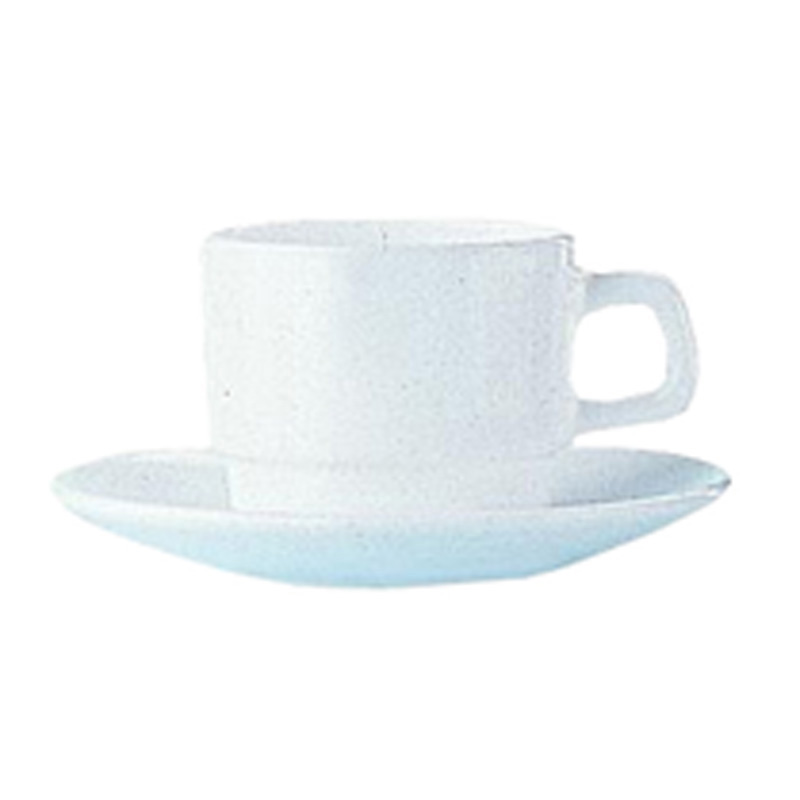 純白寬邊咖啡杯底盤(強化) 15.3cm