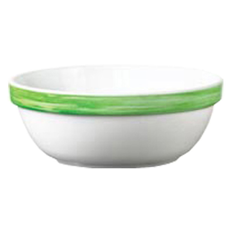 綠刷彩湯碗(強化) 12cm