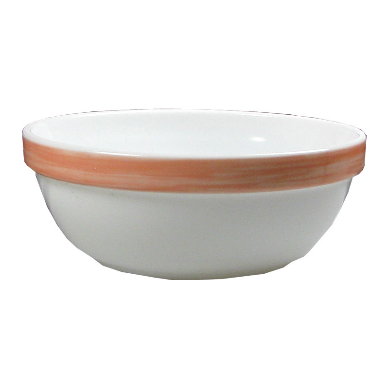 橘刷彩湯碗(強化) 12cm