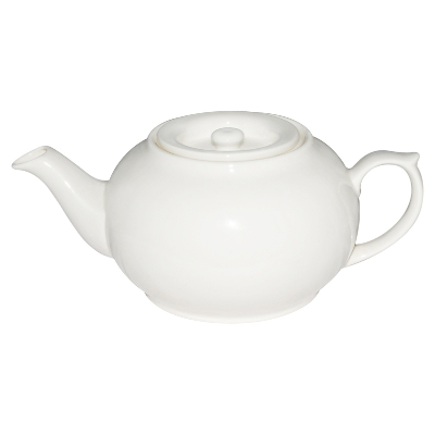 強化象牙色港式大茶壺