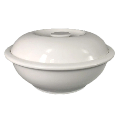 強化象牙色大蓋碗 9"