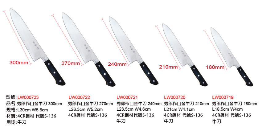 秀郎作口金牛刀