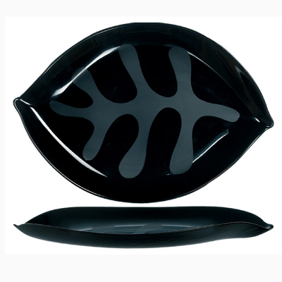 法朵黑色葉子盤(強化)33cm