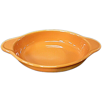 船型烤盤(大)-亮橘色色釉 23.9cm