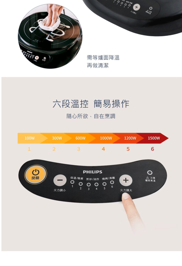 PHILIPS 飛利浦黑晶爐-星燦黑