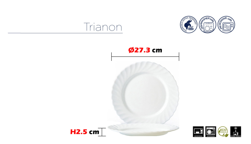Arcoroc - Trianon 喬安娜平盤 24.5cm